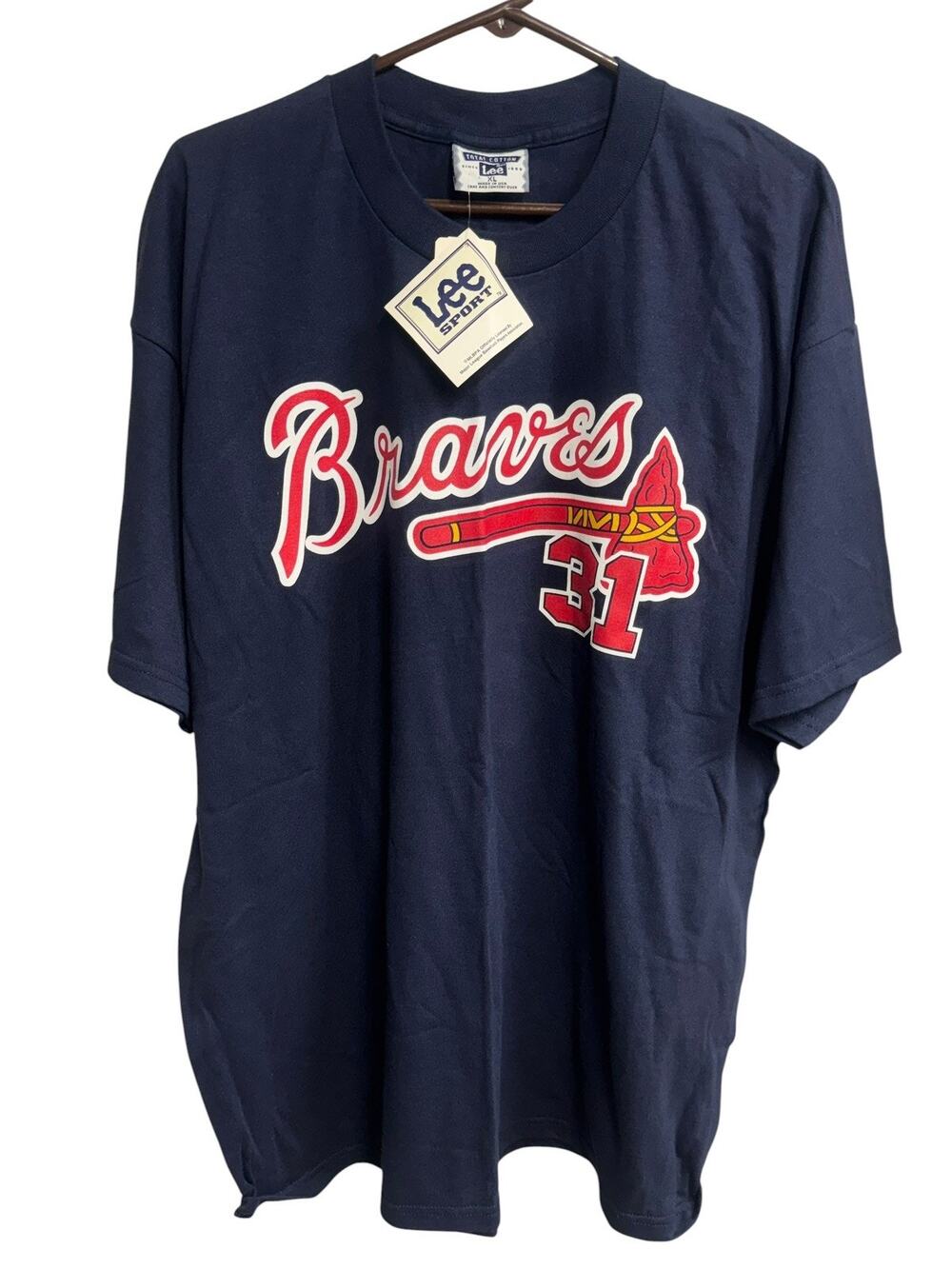 NWT 1999 Lee Sport Greg Maddux Braves T Shirt Vintage Men’s XL